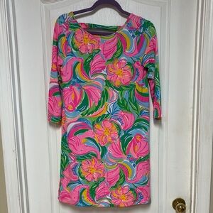 Lilly Pulitzer Pink and Green Floral Dress